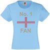 NO. 1 ENGLAND FAN RHINESTONE EMBELLISHED T SHIRT ELEGANT GIFT FOR GIRLS