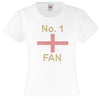 NO. 1 ENGLAND FAN RHINESTONE EMBELLISHED T SHIRT ELEGANT GIFT FOR GIRLS